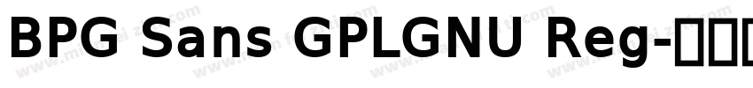 BPG Sans GPLGNU Reg字体转换
